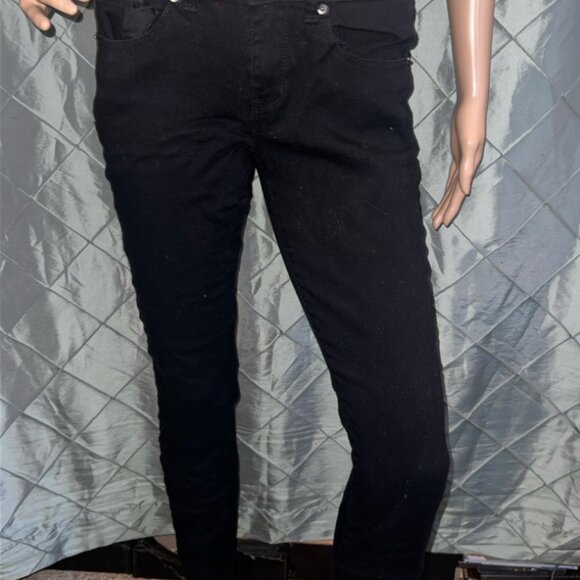 SO Juniors Black Skinny Jeans Size 7‎ Long Denim - Picture 1 of 6